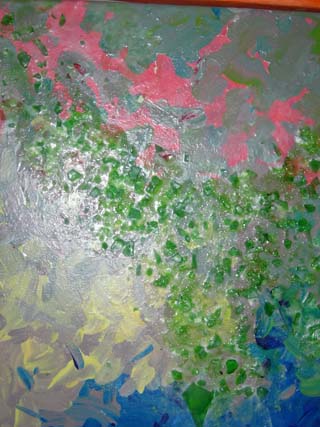 Flight, Acrylic on Glass